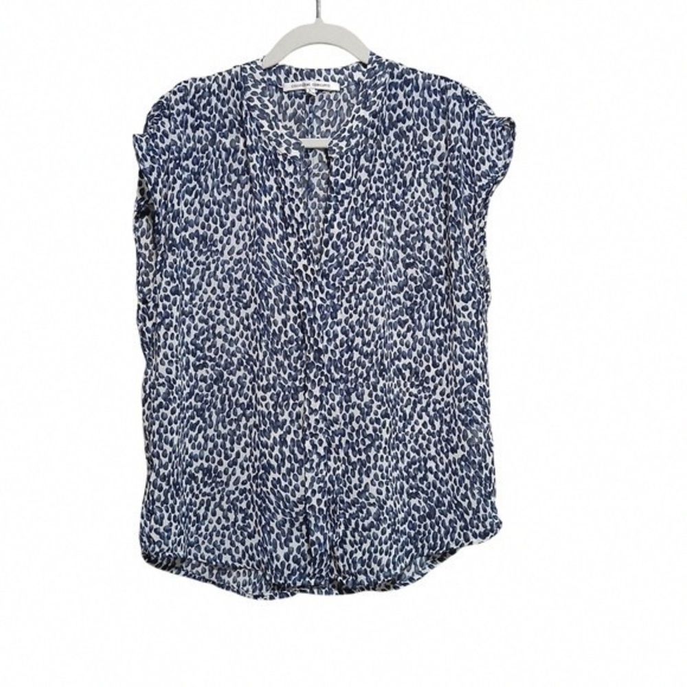 Collective Concepts Navy and White Blouse